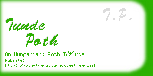 tunde poth business card